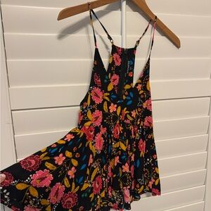 Express Floral Tank Top - Black, Pink, Yellow, Blue